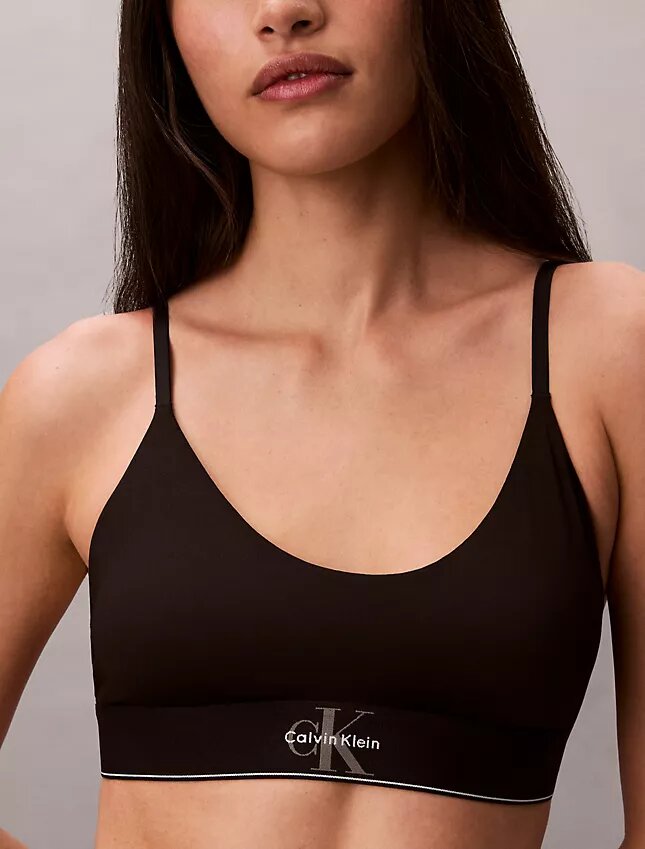 Bralette extensible en Microfiber à monogramme graphique, Unlined Bralette extensible en Microfiber à monogramme graphique, Unlined
