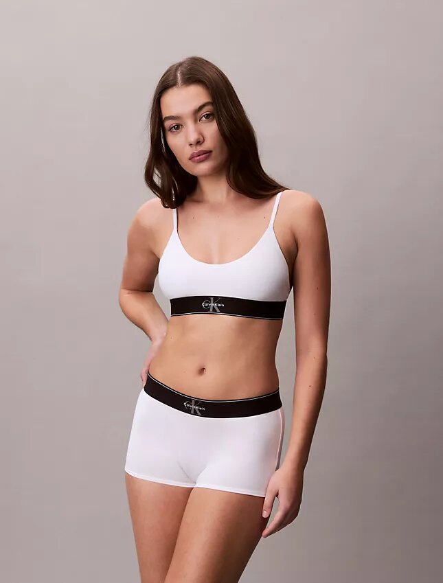 Bralette extensible en Microfiber à monogramme graphique, Unlined Bralette extensible en Microfiber à monogramme graphique, Unlined