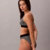Bralette extensible en Microfiber à monogramme graphique, Unlined Bralette extensible en Microfiber à monogramme graphique, Unlined
