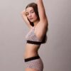 Bralette extensible en Microfiber à monogramme graphique, Unlined Bralette extensible en Microfiber à monogramme graphique, Unlined