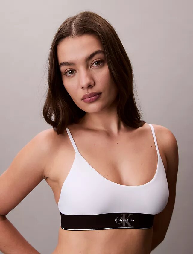 Bralette extensible en Microfiber à monogramme graphique, Unlined Bralette extensible en Microfiber à monogramme graphique, Unlined