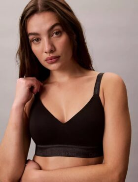 Bralette Icon en coton et Modal métallisé, légèrement doublée