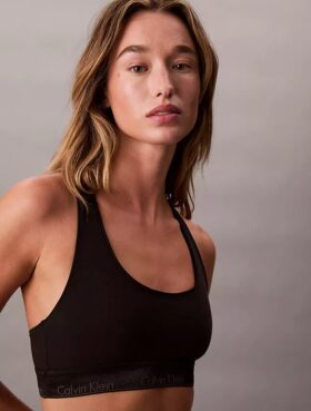 Bralette Icon en coton et Modal métallisé, Unlined