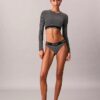 Bralette à manches longues légèrement doublée en coton Modal Icon