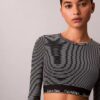Bralette à manches longues légèrement doublée en coton Modal Icon