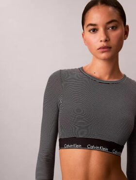 Bralette à manches longues légèrement doublée en coton Modal Icon