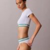 Bralette T-shirt légèrement doublée en coton Modal rayé Icon