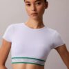 Bralette T-shirt légèrement doublée en coton Modal rayé Icon