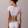 Bralette T-shirt légèrement doublée en coton Modal rayé Icon
