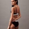 Bralette triangle à fermeture sur le devant, légèrement doublée, en coton et Modal Icon