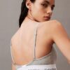Bralette triangle à fermeture sur le devant, légèrement doublée, en coton et Modal Icon