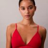 Bralette triangle Icon en coton et Modal métallisé, légèrement doublée