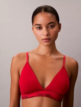 Bralette triangle Icon en coton et Modal métallisé, légèrement doublée