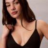 Bralette triangle Icon en coton et Modal métallisé, légèrement doublée