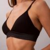 Bralette triangle Icon en coton et Modal métallisé, légèrement doublée