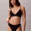 Bralette triangle Icon en coton et Modal métallisé, légèrement doublée