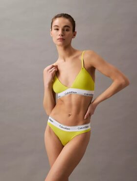 Bralette triangle légèrement doublée en coton Modal Icon