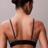 Bralette triangle légèrement doublée en Microfiber extensible avec monogramme graphique Bralette triangle légèrement doublée en Microfiber extensible avec monogramme graphique