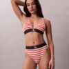Bralette triangle légèrement doublée en Microfiber extensible avec monogramme graphique Bralette triangle légèrement doublée en Microfiber extensible avec monogramme graphique