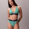 Bralette triangle légèrement doublée en Microfiber extensible avec monogramme graphique Bralette triangle légèrement doublée en Microfiber extensible avec monogramme graphique