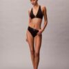Bralette triangle légèrement doublée en Microfiber extensible avec monogramme graphique Bralette triangle légèrement doublée en Microfiber extensible avec monogramme graphique