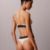 Bralette triangle légèrement doublée en Microfiber extensible avec monogramme graphique Bralette triangle légèrement doublée en Microfiber extensible avec monogramme graphique