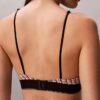 Bralette triangle légèrement doublée en Microfiber extensible avec monogramme graphique Bralette triangle légèrement doublée en Microfiber extensible avec monogramme graphique