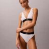 Bralette triangle légèrement doublée en Microfiber extensible avec monogramme graphique Bralette triangle légèrement doublée en Microfiber extensible avec monogramme graphique