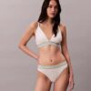 Bralette triangle légèrement doublée à rayures en coton et Modal