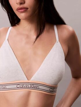 Bralette triangle légèrement doublée à rayures en coton et Modal