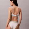 Bralette triangle légèrement doublée à rayures en coton et Modal