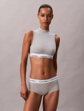 Brassière à col montant légèrement doublée en coton Modal Icon