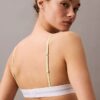 Brassière triangle unlined en coton Modal stretch côtelé
