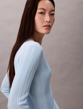 Cardigan en maille côtelée unie et multicolore