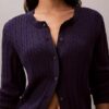 Cardigan en maille torsadée