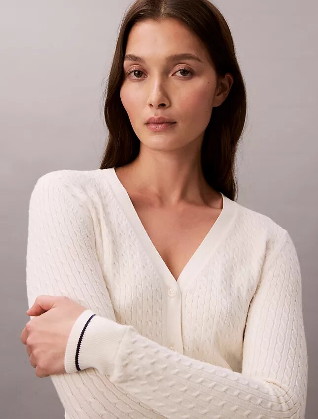 Cardigan en maille torsadée Monologo Cardigan en maille torsadée Monologo