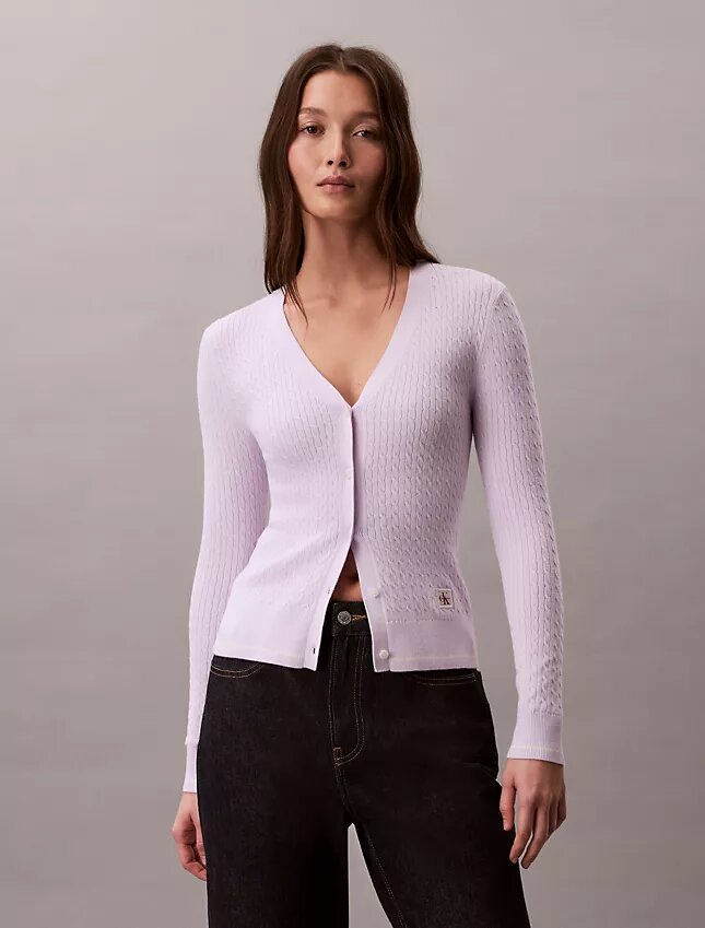 Cardigan en maille torsadée Monologo Cardigan en maille torsadée Monologo