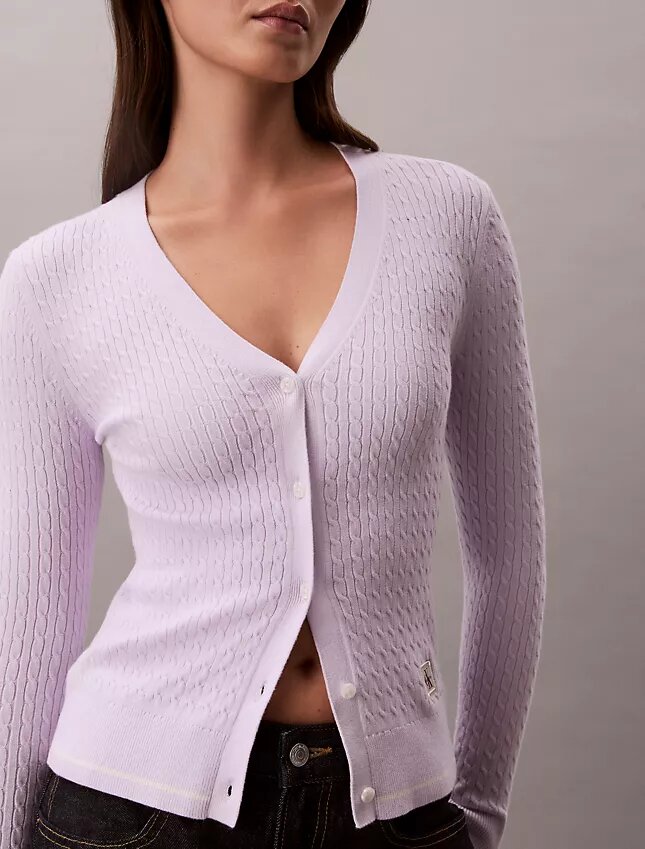 Cardigan en maille torsadée Monologo Cardigan en maille torsadée Monologo