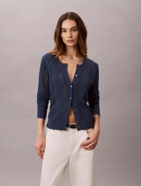 Cardigan en mélange de lin