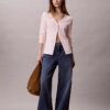 Cardigan slim à fines côtes tissées Monologo Cardigan slim à fines côtes tissées Monologo