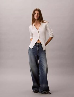 Cardigan slim à fines côtes tissées Monologo