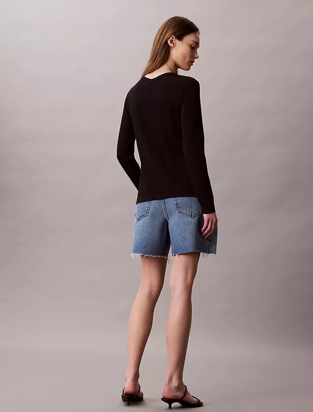 Cardigan slim à fines côtes tissées Monologo Cardigan slim à fines côtes tissées Monologo
