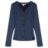Cardigan slim à larges côtes pour filles Cardigan slim à larges côtes pour filles