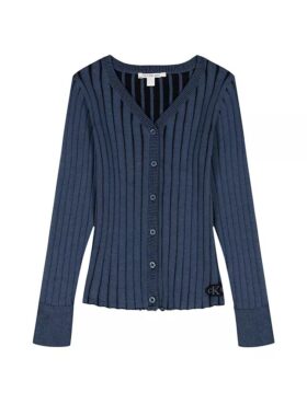 Cardigan slim à larges côtes pour filles