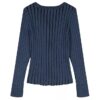 Cardigan slim à larges côtes pour filles Cardigan slim à larges côtes pour filles