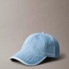 Casquette de baseball en Denim avec logo emblématique sur toute la surface Casquette de baseball en Denim avec logo emblématique sur toute la surface