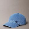 Casquette de baseball en Denim délavé avec logo brodé Casquette de baseball en Denim délavé avec logo brodé