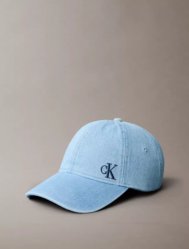 Casquette de baseball en Denim délavé avec logo brodé Casquette de baseball en Denim délavé avec logo brodé