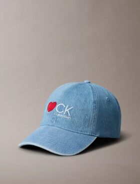 Casquette en denim avec motif « I Love Ck »