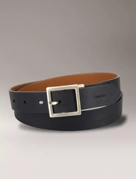 Ceinture à boucle centrale réversible